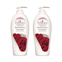 Picture of Enchanteur Satin Smooth Rose Oud Amour Lotion with Aloe Vera & Olive Butter, 500ml, Pack of 2Pcs