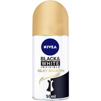 Picture of Nivea Black & White Invisible Silky Smooth Antiperspirant Roll-on for Women, 5ml