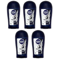 Picture of Nivea Invisible Black & White Anti-perspirant Deodorant Solid Stick for Men, 40ml, Pack of 5Pcs