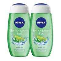 Picture of Nivea Lemongrass and Oil Body Bath Shower Care Gel Wash Set for Women, 250ml, Pack of 2Pcs