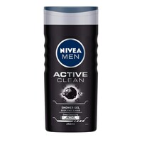 Picture of Nivea Men Active Clean Hair, Face & Body Wash, 250ml