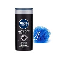 Picture of Nivea Men Active Clean Shower Gel with Free Loofah, 250ml