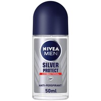 Picture of Nivea Silver Protect Antiperspirant Roll-On for Men, 50ml