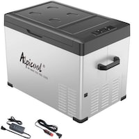 Picture of Alpicool Refrigerator with Freezer for Travel, Silver