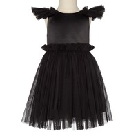 Picture of Neda Fluffy Frock for Girls, Black