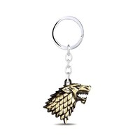 Picture of Keychain Game Of Thrones House Stark Wolf Head Zinc Alloy Metal