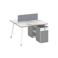 Picture of Neo Front Workstation Desk Face to Face Office table  MDF Computer table with Side Drawer, 1.2m