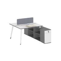 Picture of Neo Front Workstation Desk Face to Face Office table  MDF Computer table with Side Drawer, 1.2*2m