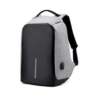 Picture of Anti Theft Laptop Backpacks With USB Charging, Grey & Black, 15.6 Inch