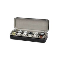 Picture of PU Leather Watch Box, 6 Slot, Black