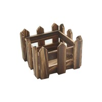 Picture of Wooden Fence For Artificial Plants, Brown
