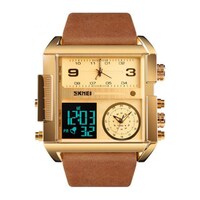 Picture of Skmei Men'S Analog & Digital Leather Watch, Brown, 55Mm, 1391