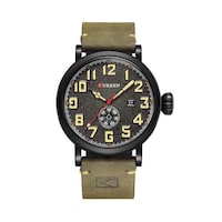 Picture of Curren Men'S Round Leather Wrist Watch, Green, M-8283-3