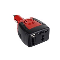 Picture of Portable Car Power Inverter With USB Charger, Black And Red