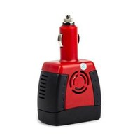 Picture of Portable Car Power Inverter With USB Charger, Black And Red