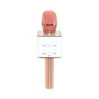 Picture of Q7 Bluetooth Karoke Microphone With Speaker, Rose Gold And White