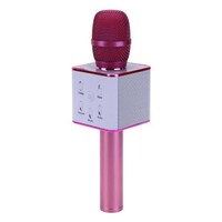 Picture of Q7 Bluetooth Wireless Karaoke Microphone With Built-In Speaker, Pink And White