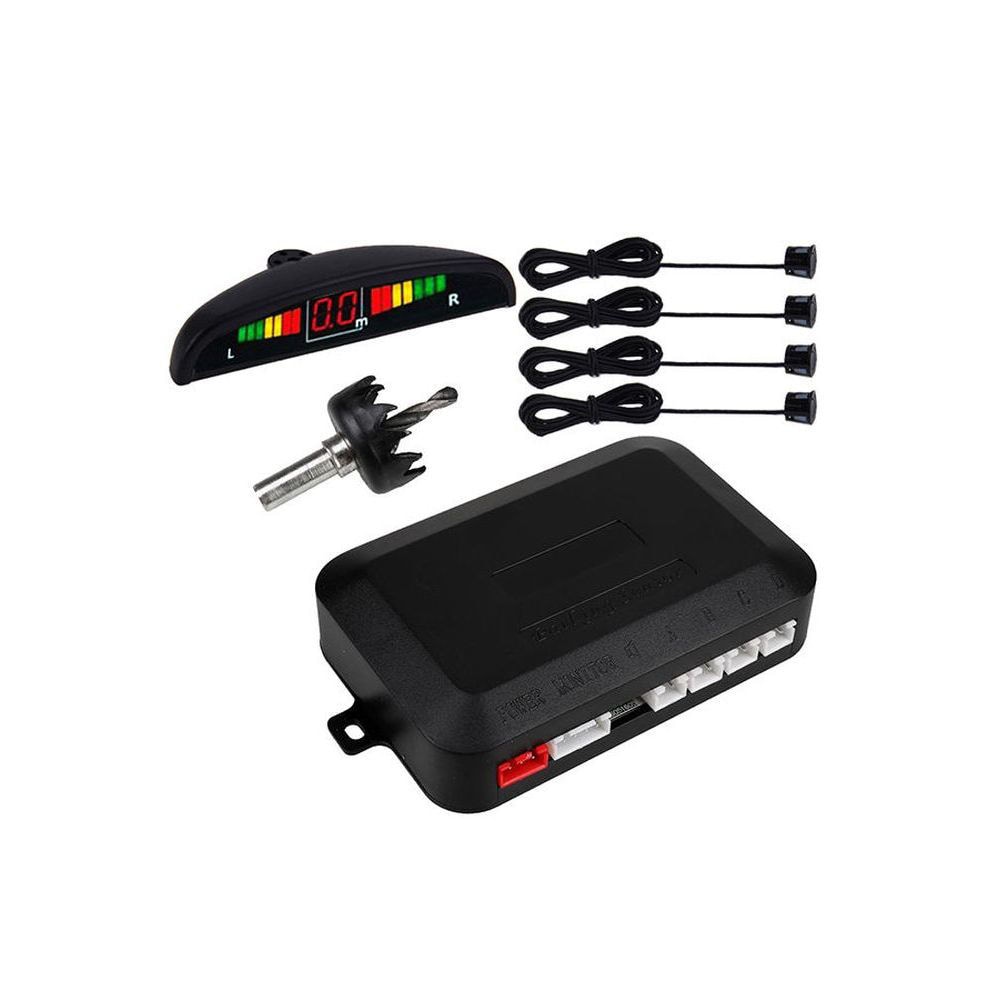 EKYLIN Wireless Car Parking Sensor, Reverse Radar System with 4 Parking  Sensors, Wireless LED Distance Display with Sound Warning + 4 Black Color  Car