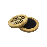 Picture of Bamboo Burner With Lid, Brown, 9 X 9 Cm