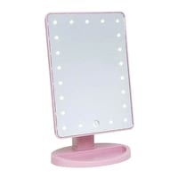Picture of Led Light Makeup Countertop Vanity Mirror, Pink, 30 X 15 Cm