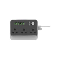 Picture of Universal 3 Power Socket And 6-Port Usb Adapter, Grey
