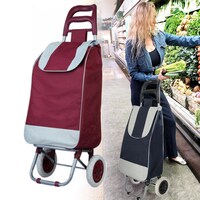 Picture of Shopping Trolleys Small Portable Folding Grocery Cart Trolleys - Multicolor