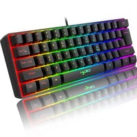 Picture of Kuiyn 61 Keys Portable Mini Compact Keyboard with 11 Chroma RGB Backlit