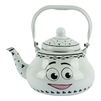 Picture of Longfei Enamel Cotted Kettle, 2.0L, White