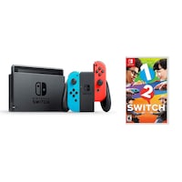 Picture of Nintendo Switch with 1-2 Switch Bundle, Neon Red/Neon Blue