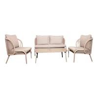 Picture of Al Mosada 4 Seater Aluminium Sofa Set with Table, White
