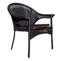 Picture of Al Mosada Single Rattan Chair with Foam, Black