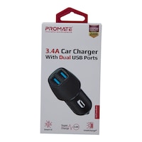 Picture of Promate Car Charger with Dual USB Ports, 3.4A