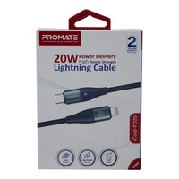Picture of Promate High Tensline Lightning Cable, Black, 20W