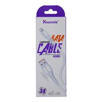 Picture of Yosonda Data Lightning Cable, White, YXD-J12, 3A