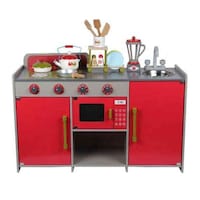 Picture of UKR Wooden European Kitchen Set, Red 