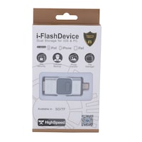 Picture of Iflash 3-In-1 U-Disk USB Flash Drive, Silver, 256 GB