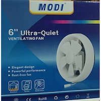 Picture of Modi Ultra Quiet Ventilation Exhaust Fan for Bath and Kitchen, White, 6inch