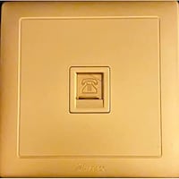 Picture of V-Max Matte Finish Telephone Socket, Golden