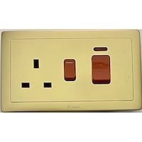 Picture of V-Max Matte Finish 45A Cooker and 13A Type G Socket, Golden
