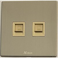 Picture of V-Max Double Data Socket, Golden Stainless