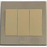 Picture of V-Max 3 Gang 2 Way Switch, Golden Stainless