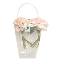 Picture of Le Bonheur Transparent Gift Bag with Pink Flower, Big