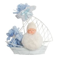 Picture of Le Bonheur Baby with Flower in Boat Souvenir