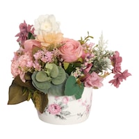Picture of Le Bonheur Pink Vase with Flowers