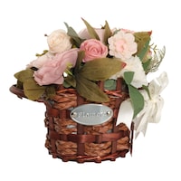 Picture of Le Bonheur Brown Bucket with Roses Flower