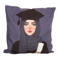 Picture of Le Bonheur Handmade Throw Pillow Girl Face, Purple
