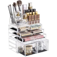 Picture of DreamGenius Cosmetic 3 Pieces Display Makeup Organizer Case with 6 Drawers
