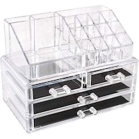 Picture of Clear Acrylic Cosmetic Storage 4 Drawer Organizer