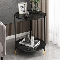 Picture of Double Layer Round Simple Design Nightstand Coffee Table