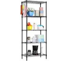 Picture of Hexar 5-Tier Wire Storage Shelving Rack Unit for Home, Black